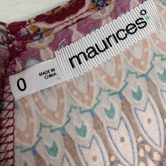 Maurice’s maxi Dress Sleeveless Adjustable straps Handkerchief hem size 0X - Picture 2 of 11